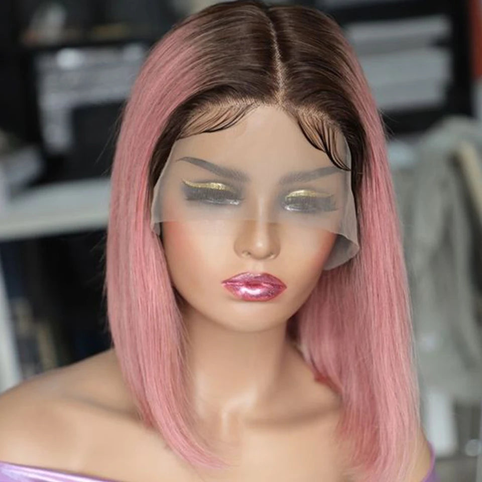 Ombre Pink Bob Wig