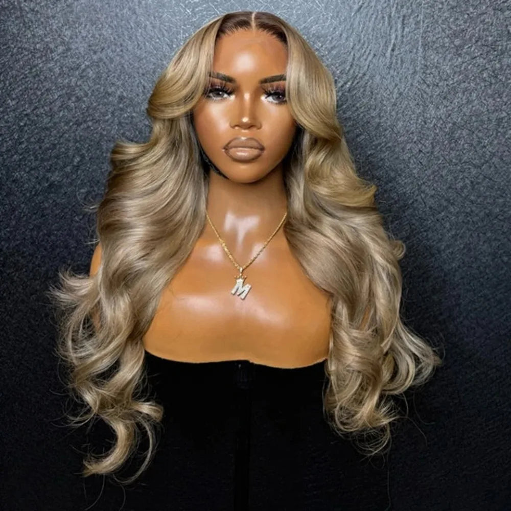 Ombre Ash Blonde With Dark Roots