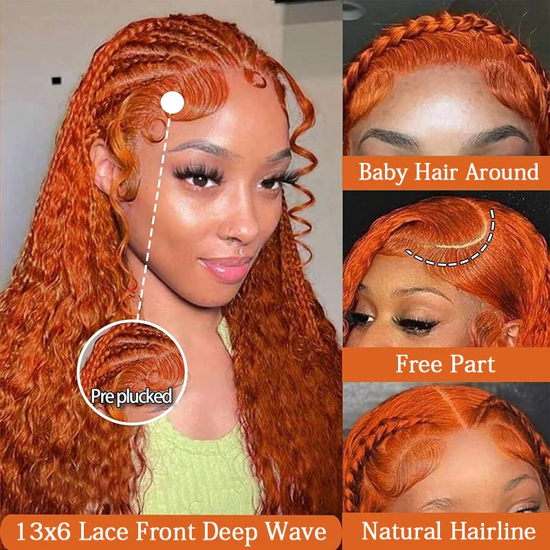 Orange Ginger Lace Front Wig