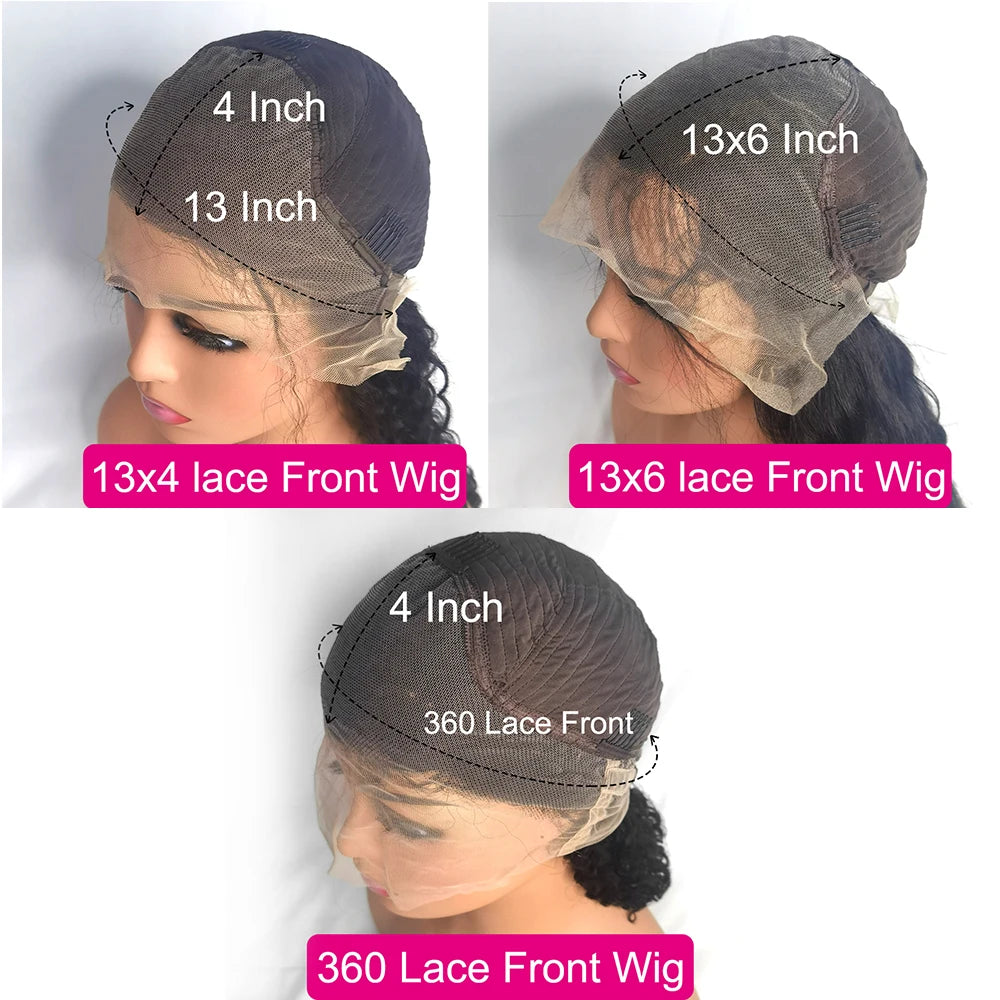 46 44 Inch Bone Straight Lace Frontal Human Hair Wigs gluless