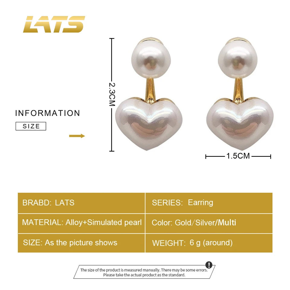 Heart Pearl Earrings